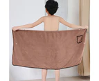 Children's bathrobe boys can wear bath towel for swimming, khaki 35-80cm