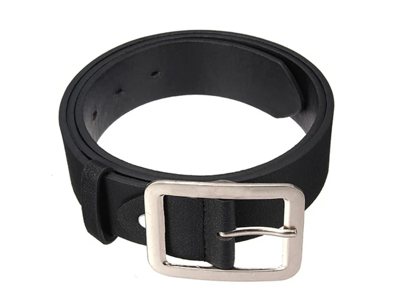 Men\'s Stylish Casual Waistband PU Leather Pin Buckle Waist Strap Business Belt-Black Type 1