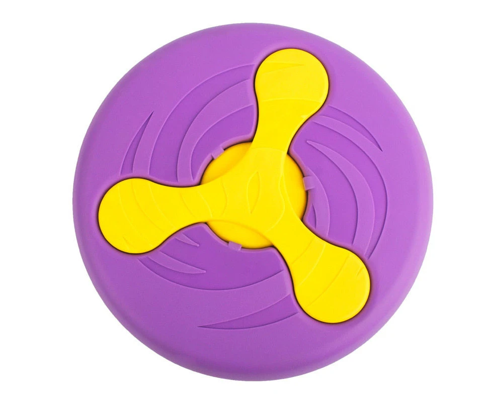 Multi Use Floatable Dog Flying Disc Purple - Purple