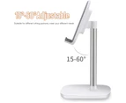 Cell Phone Desk Stand Holder, Universal Adjustable Smart Phone Tablet Holder,Desktop Mobile Phone Stand White