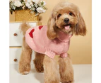 -l-Pet's two legged sweater cute peach heart knitting sweater autumn and winter pet clothes