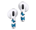 RockMax AirPods 3 Skin Wrap, Genuine RockMax Air Pods Art Skin Wrap Edges Sticker for Apple - Blue Butterfly