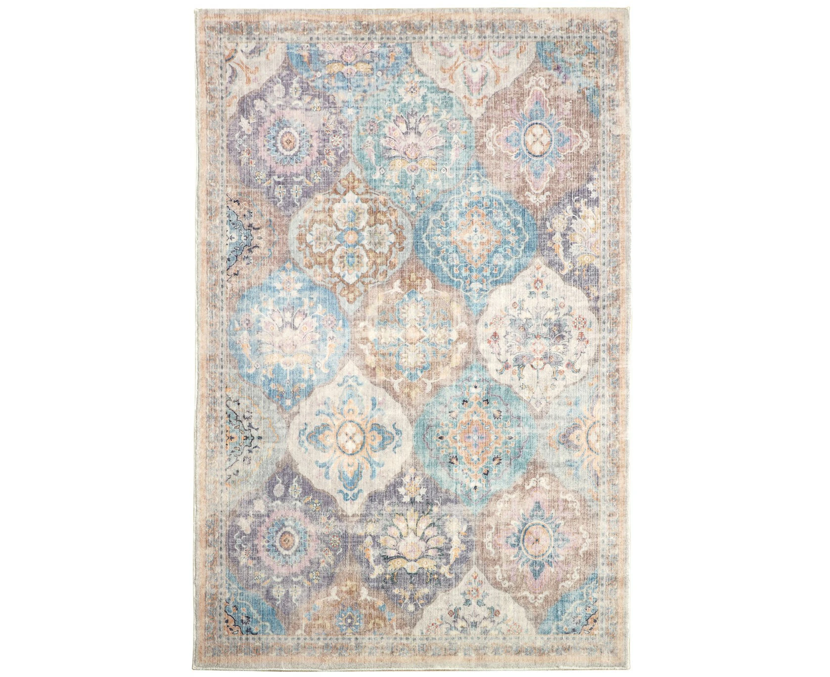 Chighu Multicolour Distressed Machine Washable Rug