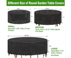 Furniture Cover,Furniture Cover-Round Table Cover Black 210D-230*110Cm Garden Furniture Cover, Garden Furniture Cover