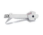 Tie Pin Bar Clip Four Aces Poker Cards Novelty Mens Gift Formal Business Shirt