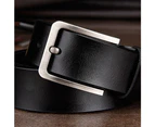Kings Collection Black Men Genuine Leather Belt Adjustable Length