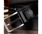 Kings Collection Black Men Genuine Leather Belt Adjustable Length