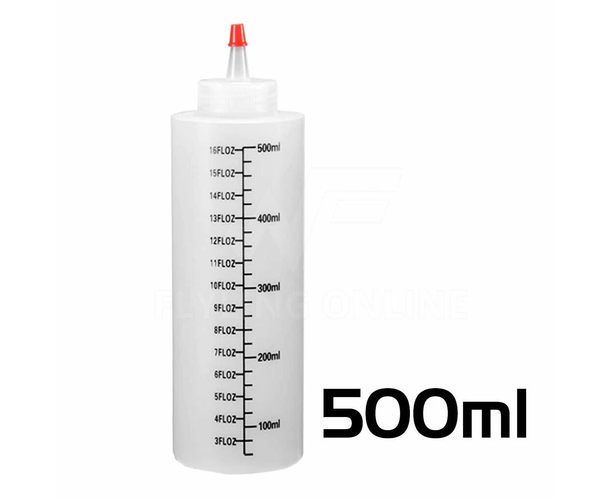 6pcs 500ML Sauce Bottle Measuring Squeeze Bottle Condiment Mustard Dispenser