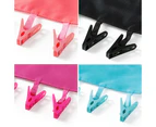 Portable Clothes Clip Rack Multifunction Bathroom Travel Foldable Hanging Towel Clips-Watermelon Red