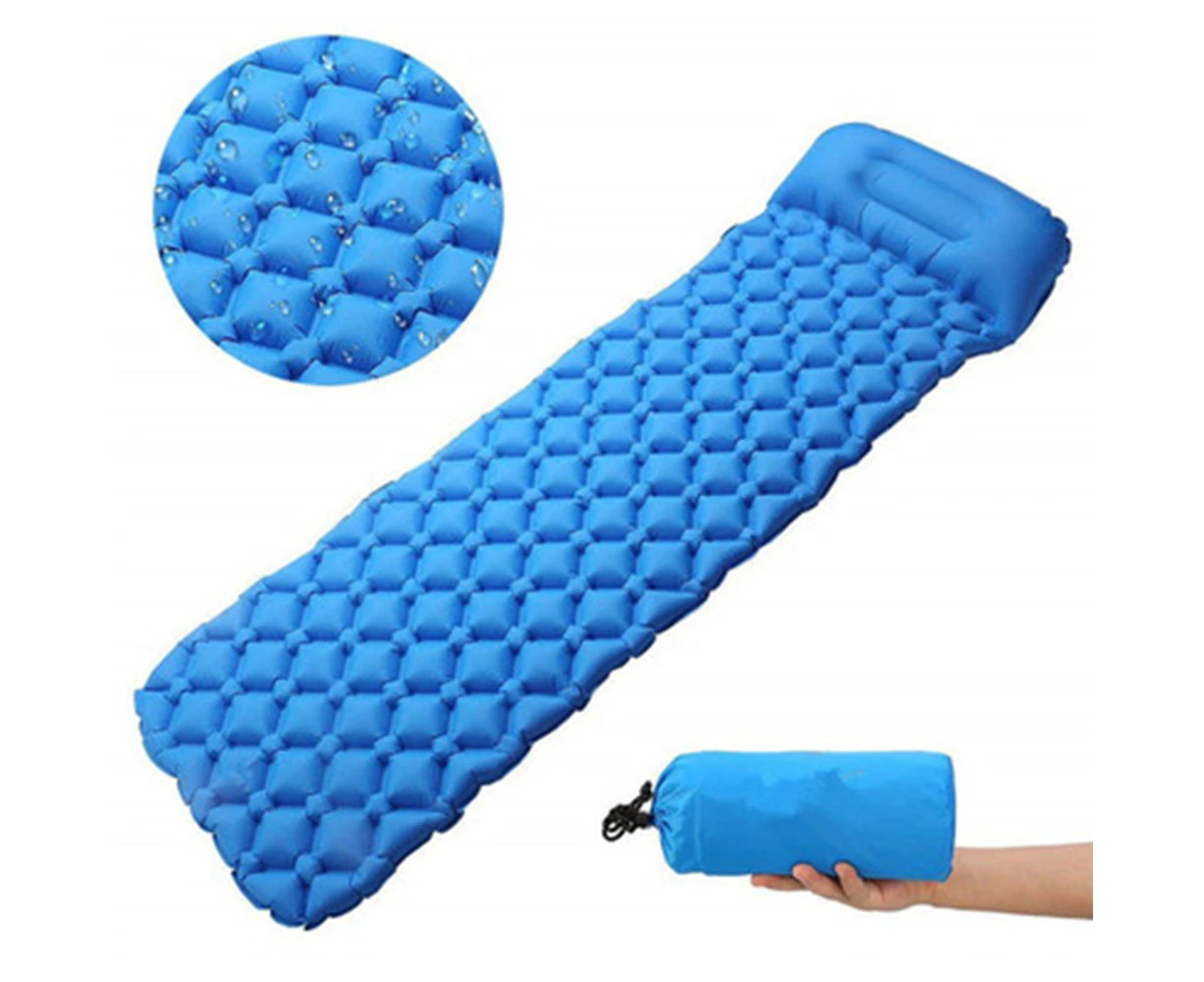 Ultralight Sleeping Pad with Built-in Pillow, Inflatable Camping Mattress for Backpacking, Traveling and Hiking, Compact and Portable Camp Mat