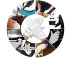12 pairs White Cotton Gloves Work Gloves Cosmetic Hydration Gloves