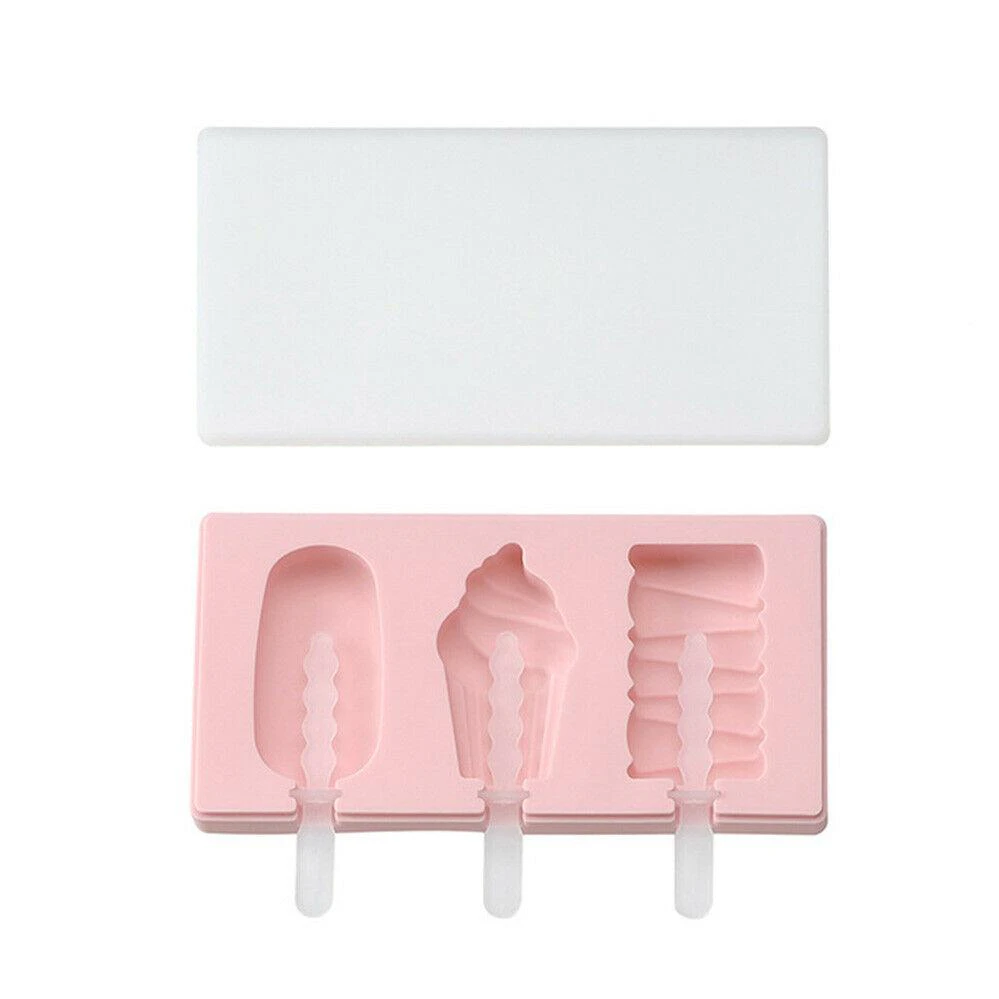 Kitchen DIY Ice Cream Popsicle Sticks Silicone Moulds - Popsicle