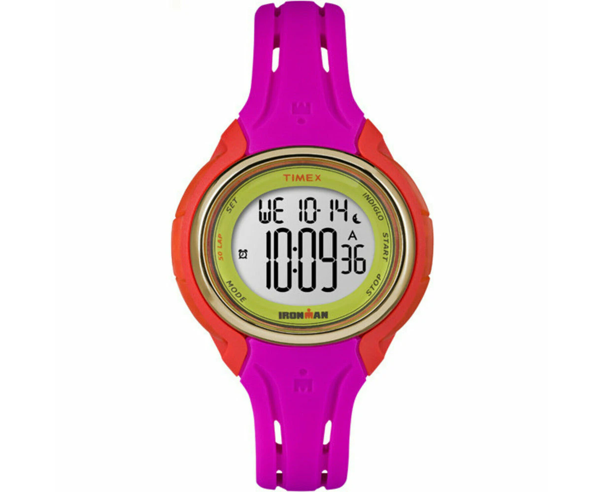 Timex Ironman Sleek 50 Pink Women's 100m 50 Lap Sports Watch 5M02800