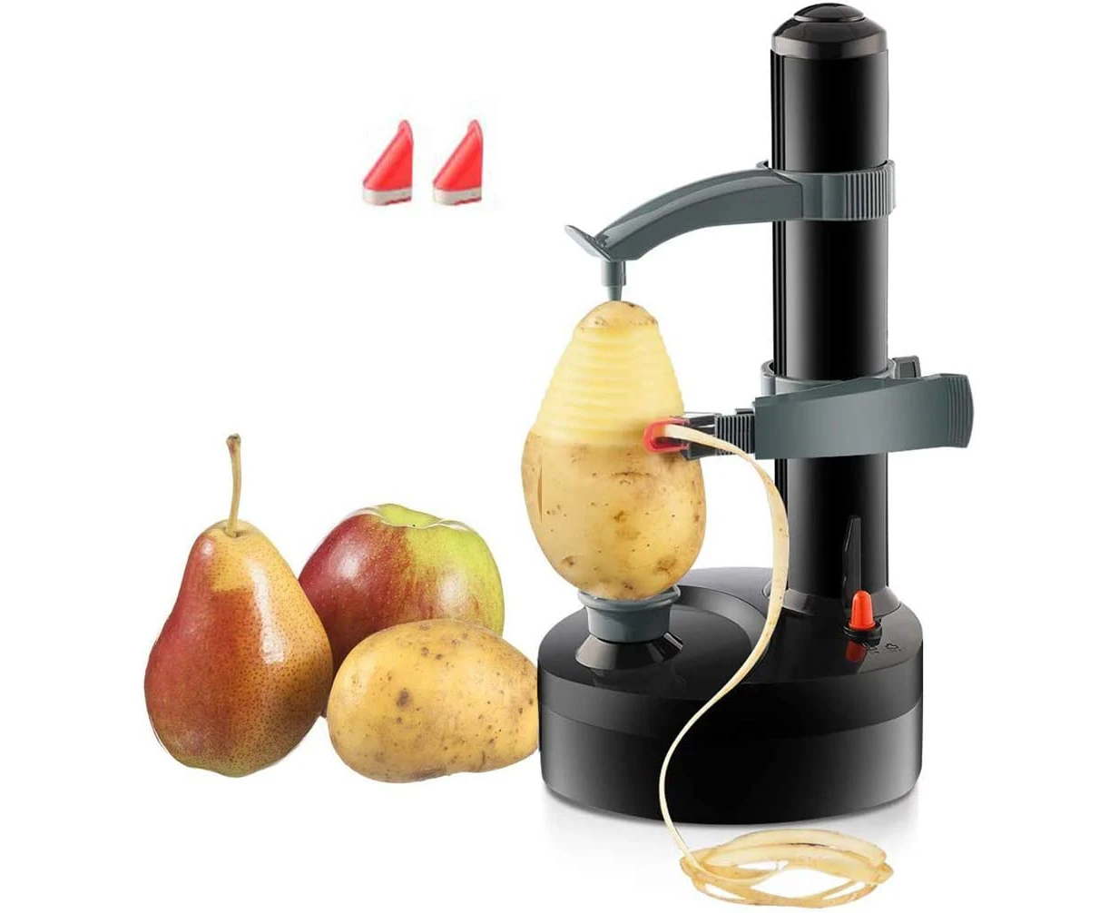 Multifunctional Full Automatic Electric Potato Peeler Automatic Rotating Fruit and Vegetable Slicer Kitchen Peeling Tool