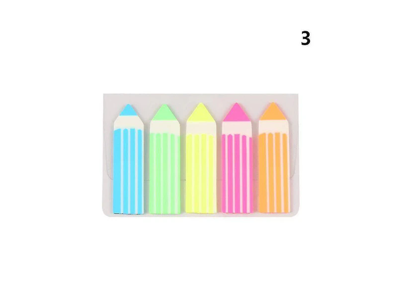 Office School Supplies Bookmarks Adhesive Planner Stickers Fluorescent Notes - Snngv