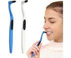 Plaque Remover For Teeth, Teeth Cleaning Plaque Removal, Teeth Cleaning Kit To Remove Plaque & Impurities For Teeth (white & Blue-2pcs)