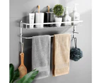 Stainless steel toilet towel rack wall - mounted towel rack polishing surface treatment 60 single-layer fruit board with stem