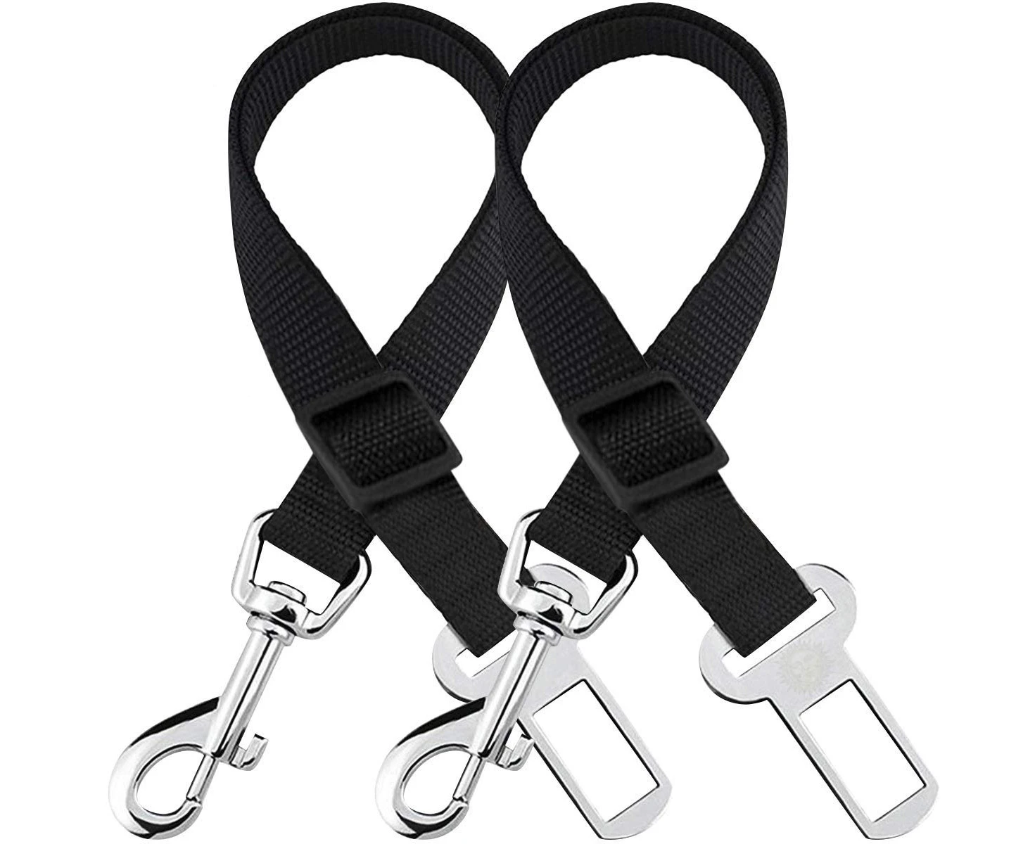 Dog Seat Belt Pet Dog Cat Car Seatbelt Safety Tether - 2 Pack - Adjustable Harness Belts Pet Leash - Heavy Duty Nylon Seatbelts