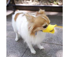 Dog Muzzle, Mouth Cover Silicone Dog Anti Barking Chewing,Cute Duck Shape ,Anti bite Adjustable Loop Pets Muzzle M Blue+Yellow