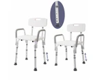 Adjustable Medical Shower Chair Bath Tub Bench Stool Seat Detachable Backrest