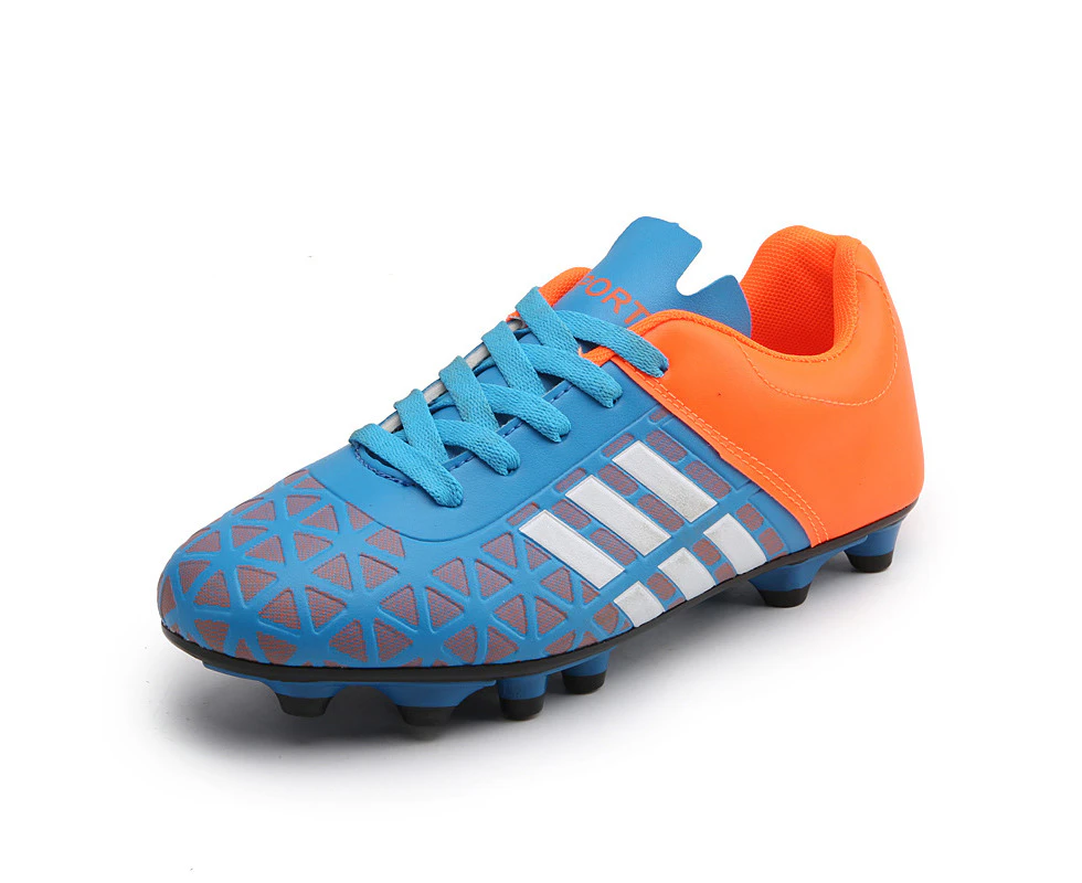 Football Boots Professional Soccer Shoes Cleats Artificial Sneakers Men Futsals Men's -Blue