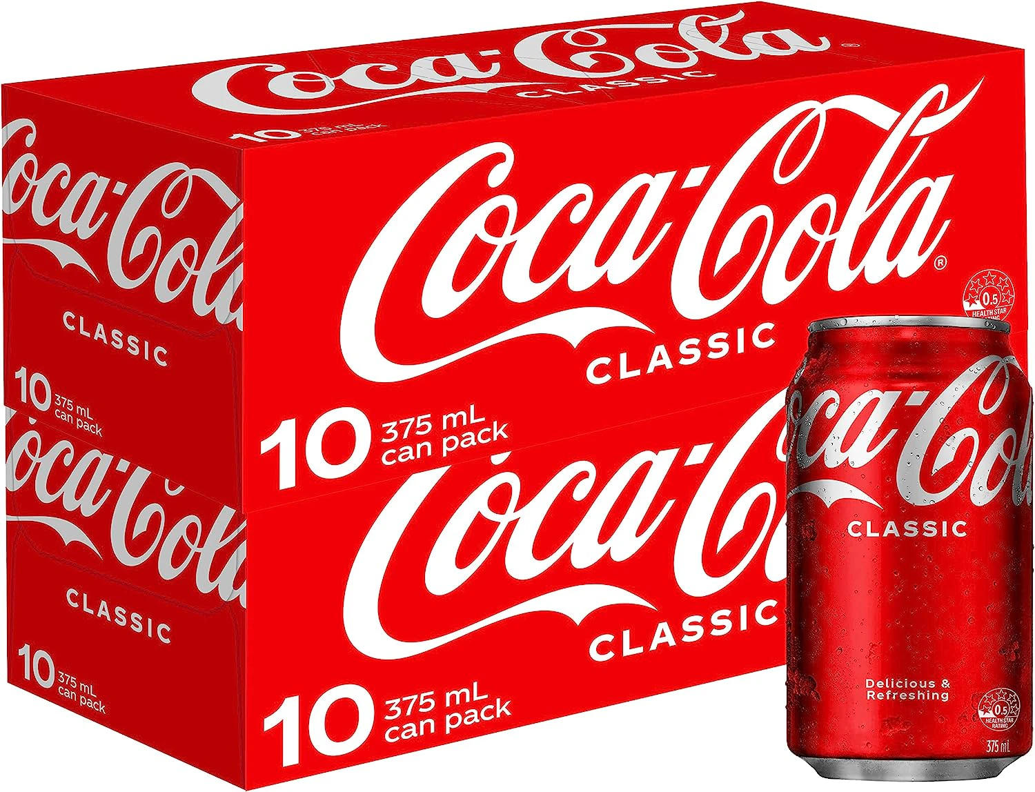 Coca-Cola Classic Soft Drink Multipack Cans 20 x 375 mL