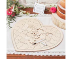 Wedding Guest Book Alternative Wooden Heart Jigsaw Guests To Sign