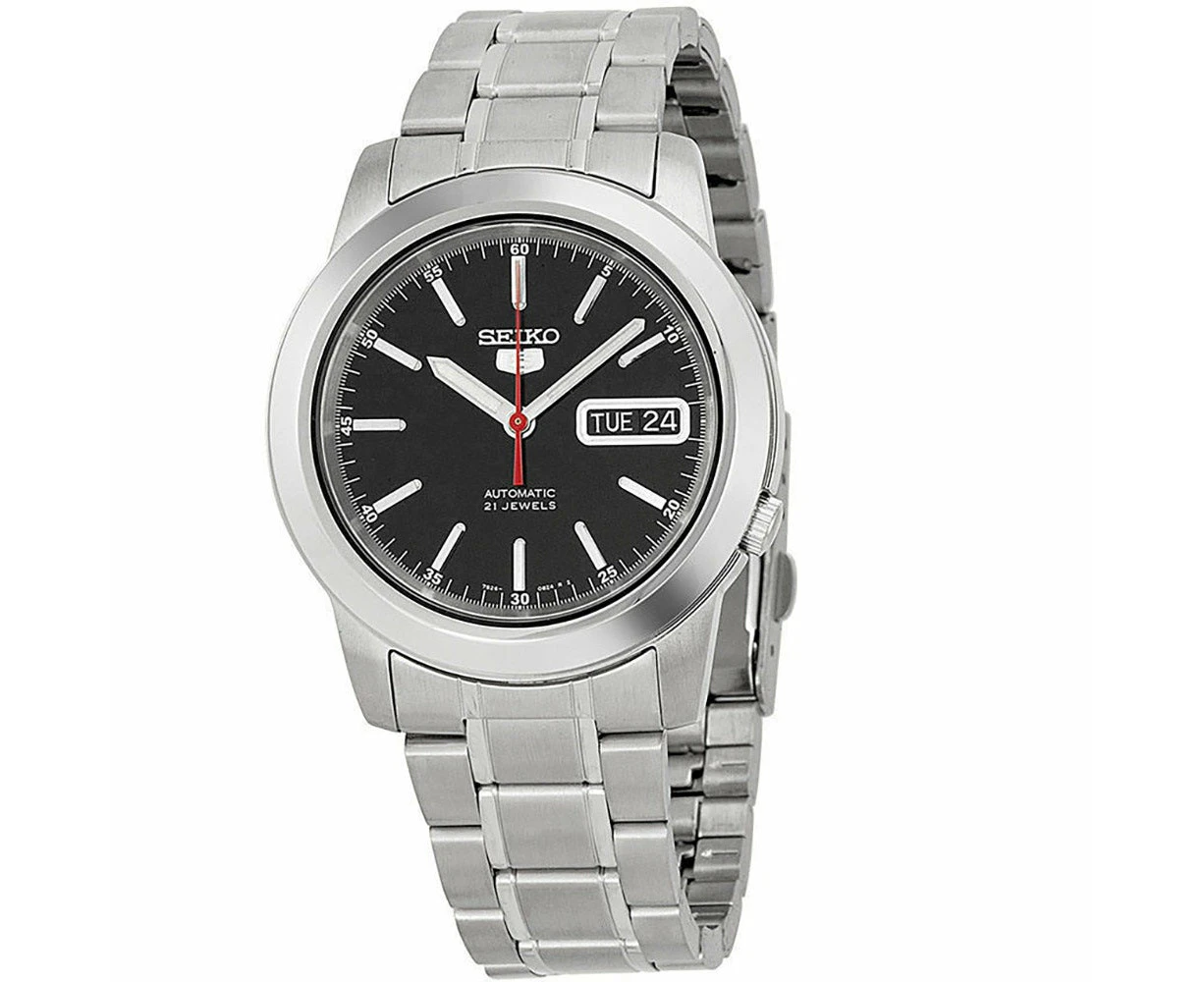 Seiko 5 SNKE53 K1 Silver with Black Dial Stainless Steel Men's Automatic Watch