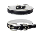 Leather Dog Collar, Padded, Comfortable, Strong for Pups, Small, Medium, Large, X- Large Dog Breeds White XS