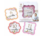 Baby Milestone Cards Stickers First Year Photo Month Age Round Prop Newborn Gift