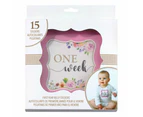 Baby Milestone Cards Stickers First Year Photo Month Age Round Prop Newborn Gift