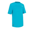 Olaian Kids' Surfing UV Protection Water T-Shirt - Turquoise Blue