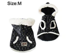 -m-Dog hooded cotton coat pet coat pet warm vest in autumn and winter