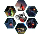 Rechargeable Bicycle Lights Set Super Bright 4+12 Modes Front Light and LED Back Taillight