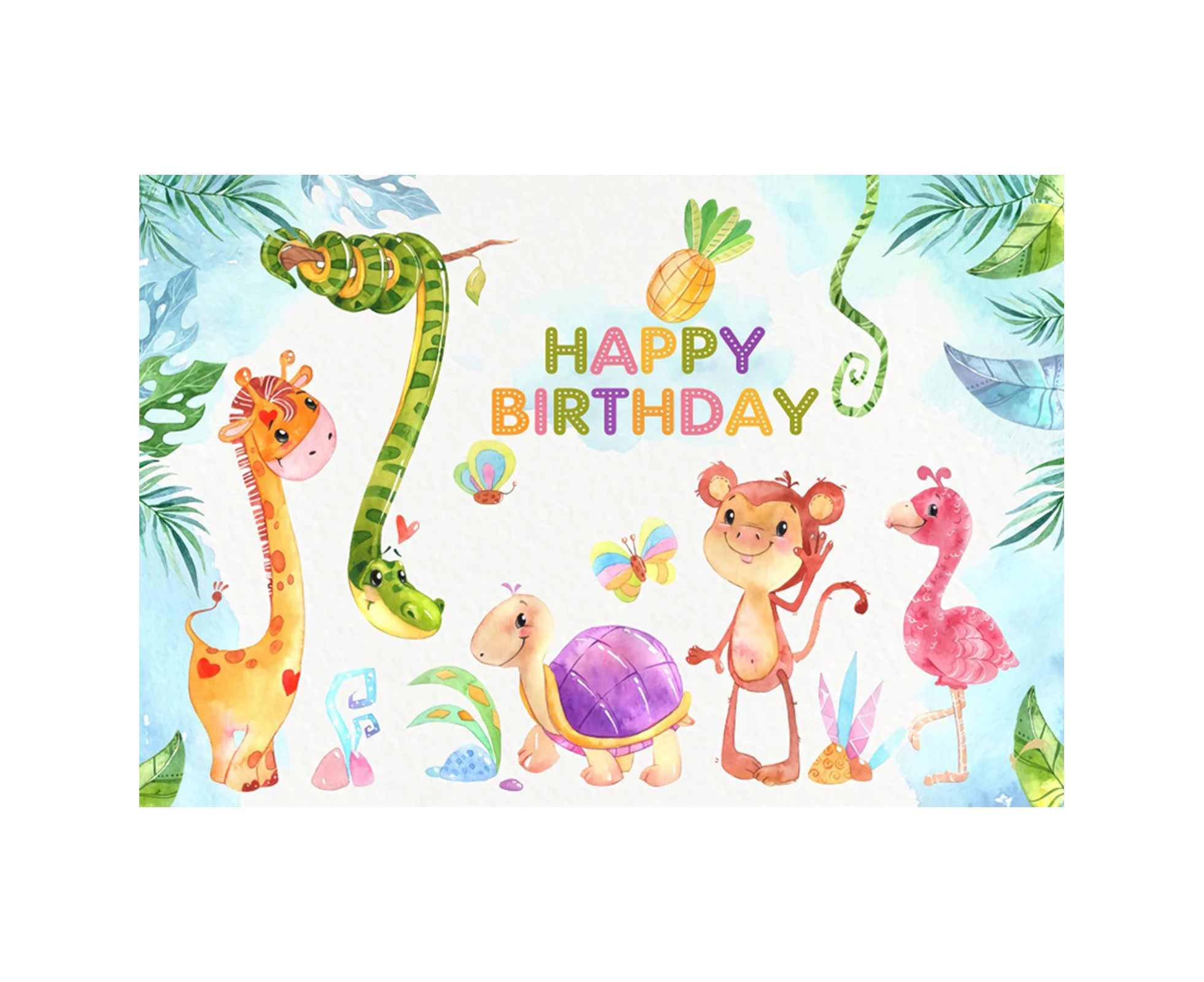 Exquisite Wide Application Backdrop Lightweight 3D Dinosaur Birthday Background Screen for Party  K