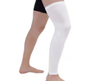 Leg Cover Sunscreen Men And Women Cycling Ice Silk Sleeve Basketball Knee Pads,White