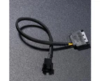 Buutrh SATA 15Pin to 3Pin 4Pin Adapter Extension Cable Wire