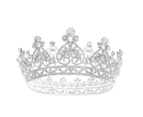 Queen Crown for Women - Crystal Tiara Crown Headband for Birthday Wedding  Halloween Pageant Hair Accessories,Silver