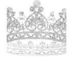 Queen Crown for Women - Crystal Tiara Crown Headband for Birthday Wedding  Halloween Pageant Hair Accessories,Silver