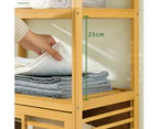 Bamboo Laundry Hamper Tilt Out Clothes Basket Shelf Organizer