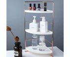 3Tier Bathroom Shelf Storage Rack Display Stand Shelves Cosmetics Shampoo Shower Holder Kitchen Organizer Seasoning Jars Holder—A 2-tier Silver