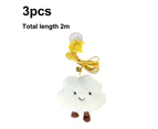 3pcs Cat toys indoor cat kitten toys retractable cat sports toys rope hanging door bouncing cat toys-style1