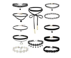 1 Set Stylish Choker Set Temperament Sexy Bow-knot Choker - H