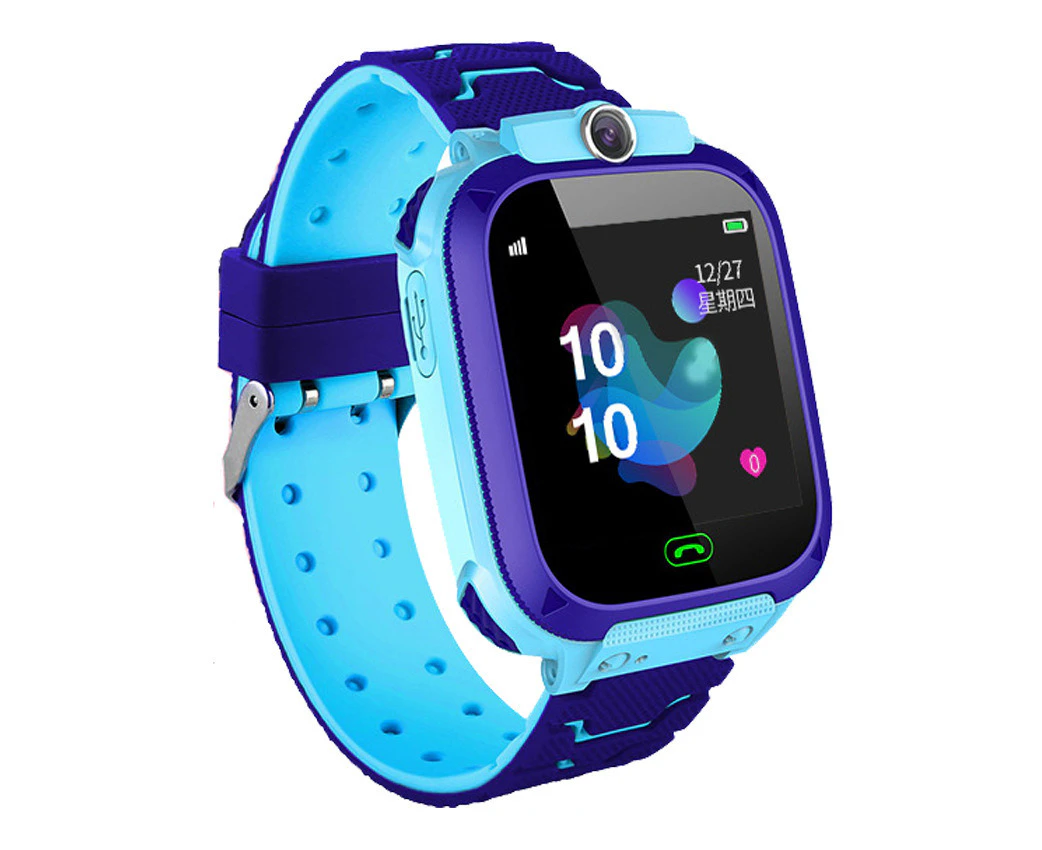 Q12 Children's smart watch positioning camera Bluetooth call-Blue