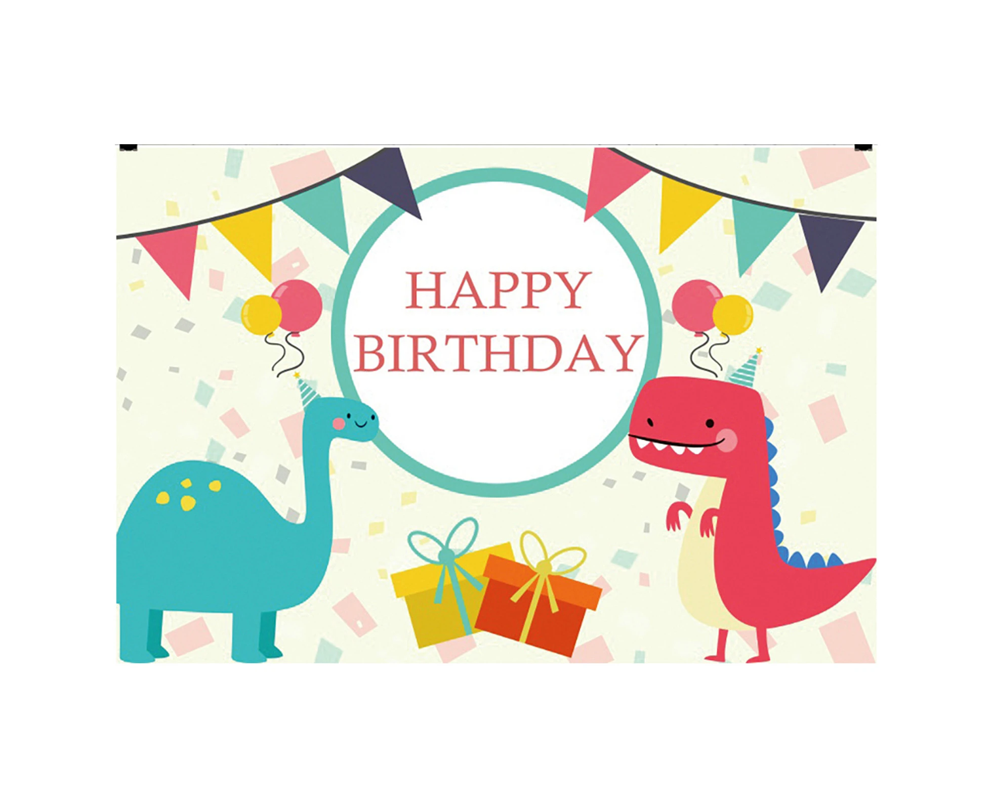 Exquisite Wide Application Backdrop Lightweight 3D Dinosaur Birthday Background Screen for Party  F