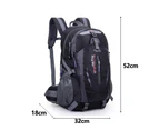 40L Hiking Camping Bag Large Waterproof Backpack Outdoor Travel Luggage Rucksack Black