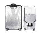 Full Transparent Luggage Cover  Protector Waterproof PVC Trolley Suitcase Cover 28"