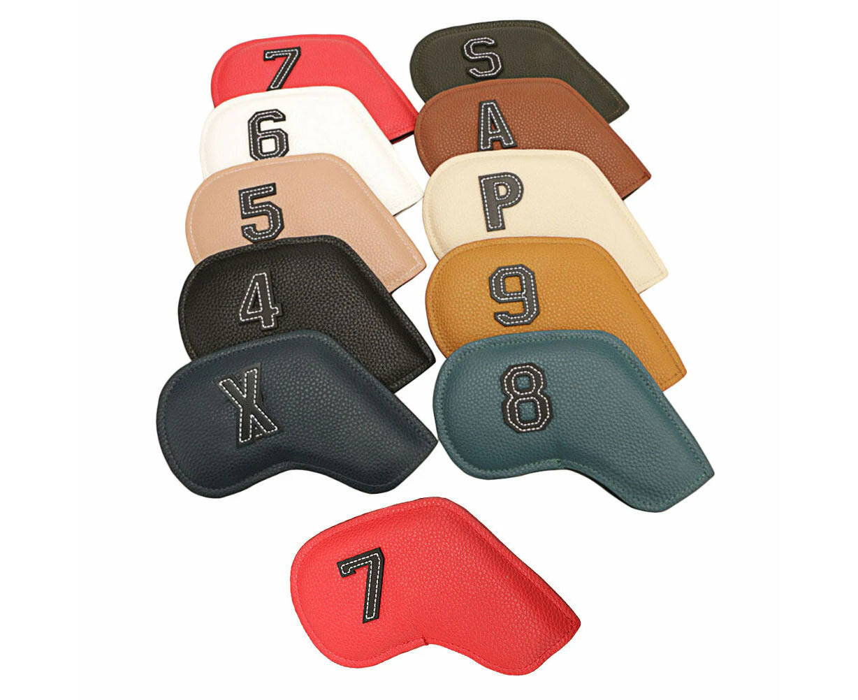 10Pcs Golfs Pusher Sleeve PU Golfs Putter Cover Leather Golfs Putter Sleeve Cover