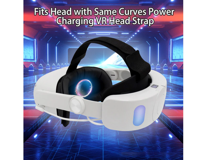 Buutrh Convenient VR Headset 6000mAh Comfort Battery Head Strap-White