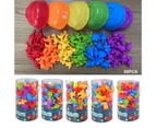 1 Set Animal Counting Toy Colorful Educational Creative Rainbow Stack Cups Dinosaur Animal Counting Toy for Children- C